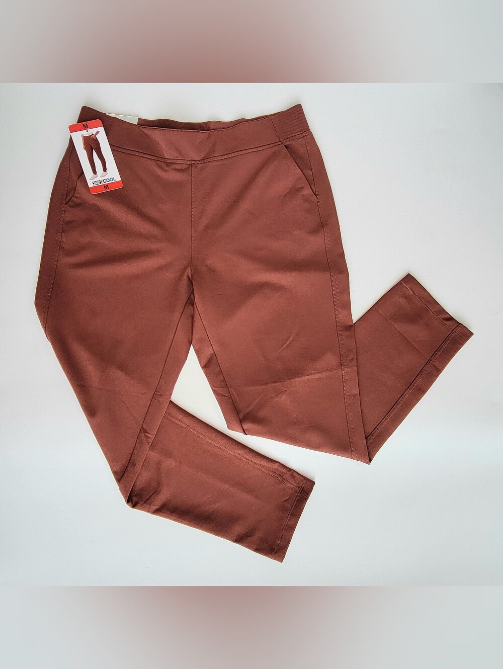 32 Degrees Cool Pull-On Pants Womens Size M Brown Sable NEW